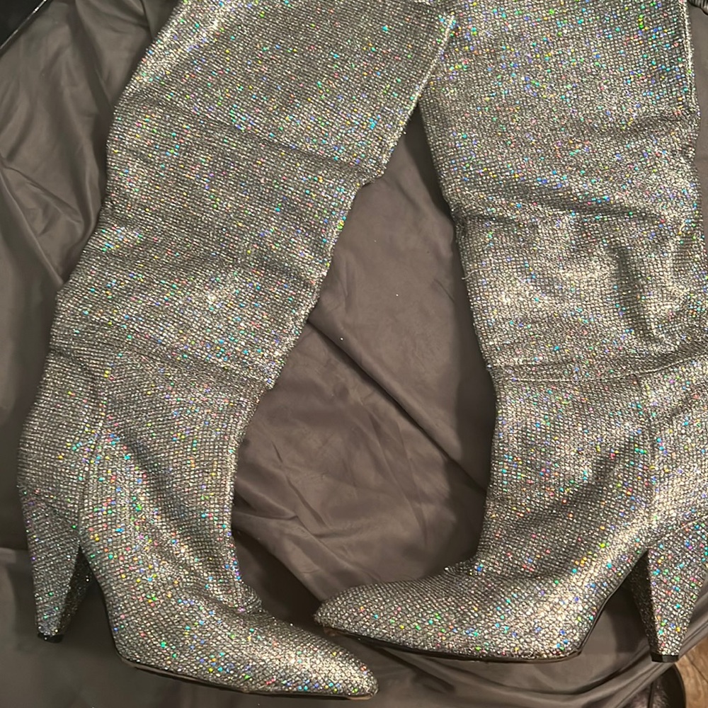 Steve Madden glitter shoe boots size 40 worn 3 times